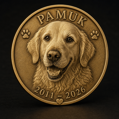 Custom Deep Engraved Brass Memorial Coin