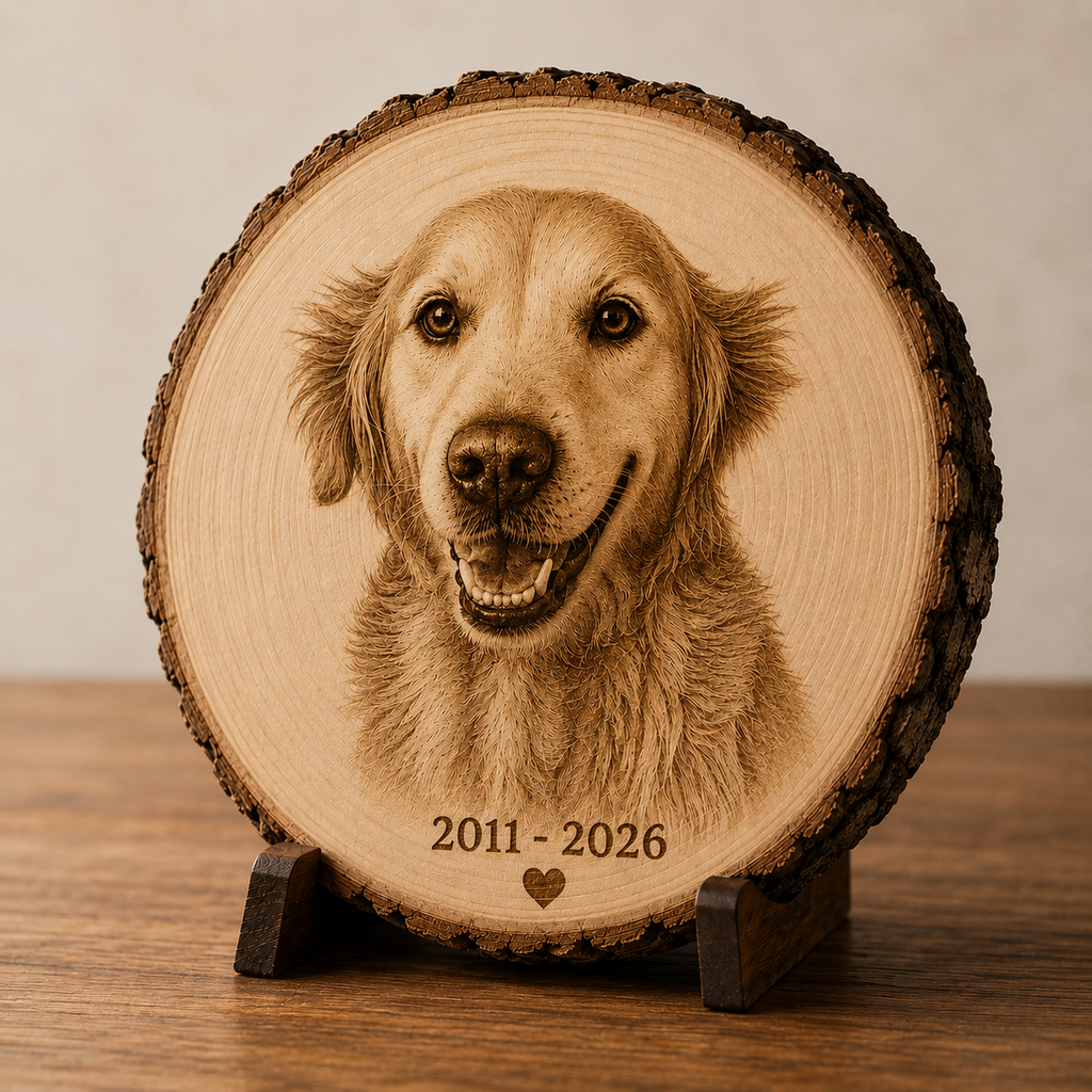 Personalized Wooden Tree Slice with Photo