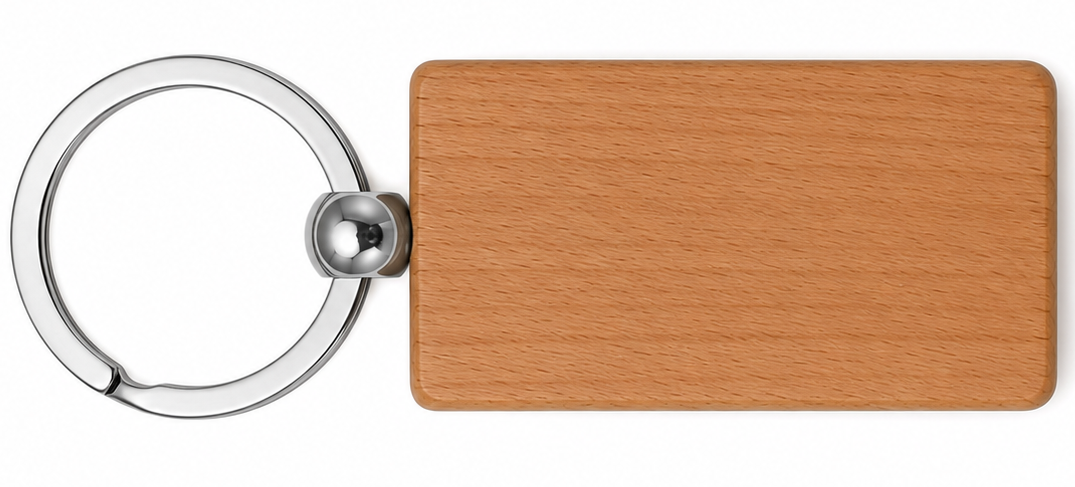 Keychain - wooden retangle